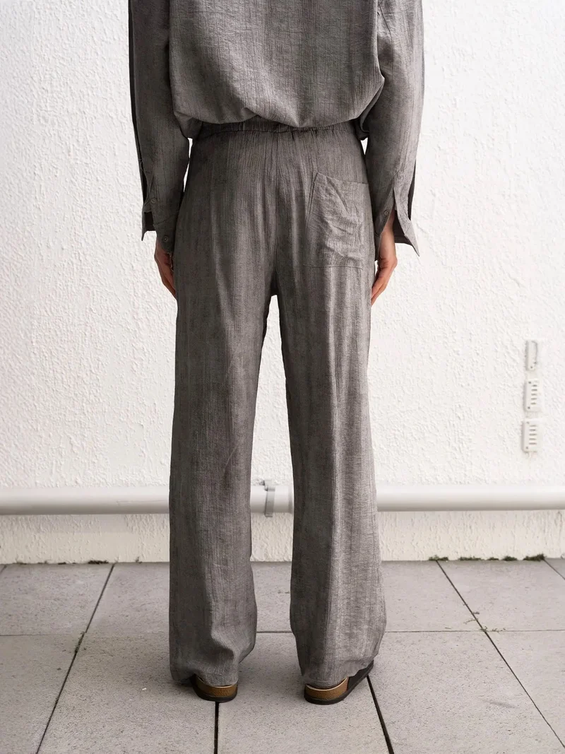 Giesto GIESTO Relaxed Fit Straight Leg Pants with Pockets